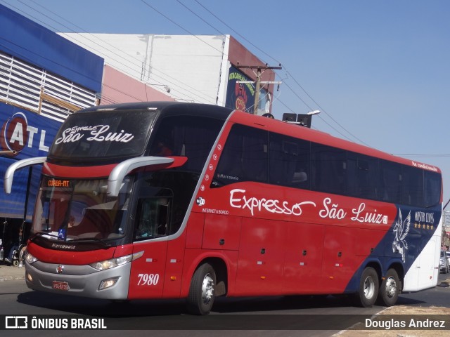 Expresso São Luiz 7980 na cidade de Goiânia, Goiás, Brasil, por Douglas Andrez. Número da foto: #8228215.