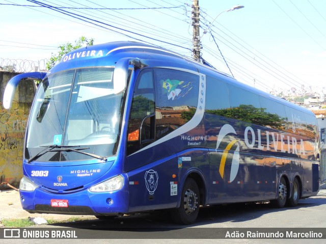 Oliveira Transportes 3003 na cidade de Belo Horizonte, Minas Gerais, Brasil, por Adão Raimundo Marcelino. ID da foto: 8228888.