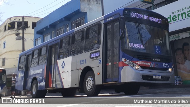 Viação Sul Fluminense 1211 na cidade de Volta Redonda, Rio de Janeiro, Brasil, por Matheus Martins da Silva. ID da foto: 8231714.