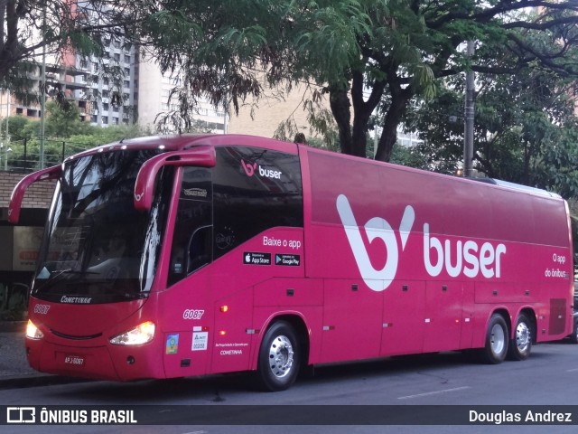 Buser Brasil Tecnologia 6087 na cidade de Belo Horizonte, Minas Gerais, Brasil, por Douglas Andrez. ID da foto: 8230728.