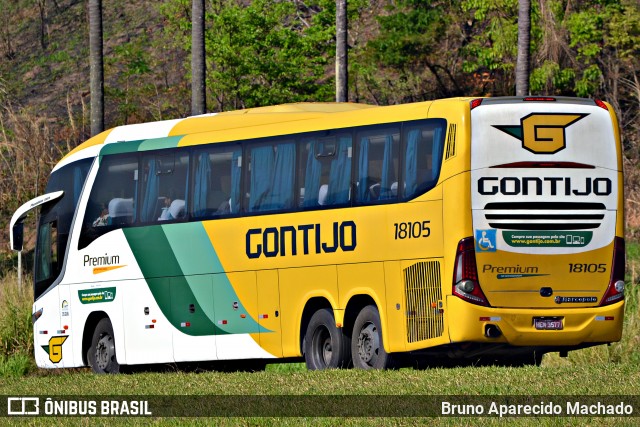 Empresa Gontijo de Transportes 18105 na cidade de Atibaia, São Paulo, Brasil, por Bruno Aparecido Machado. ID da foto: 8230733.