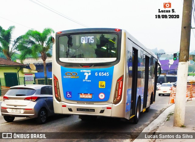 Transwolff Transportes e Turismo 6 6545 na cidade de São Paulo, São Paulo, Brasil, por Lucas Santos da Silva. Número da foto: #8232143.