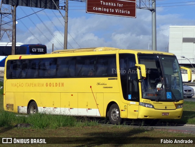 Viação Itapemirim 45815 na cidade de Vitória, Espírito Santo, Brasil, por Fábio Andrade. Número da foto: #8232020.
