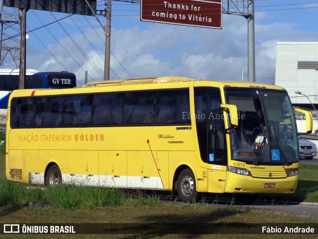 Viação Itapemirim 45815 na cidade de Vitória, Espírito Santo, Brasil, por Fábio Andrade. ID da foto: 8232020.