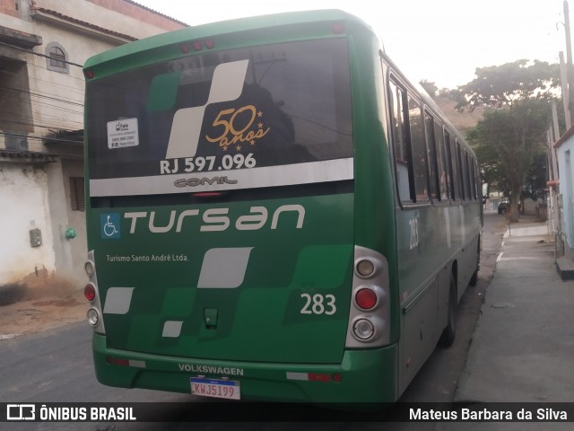 Tursan - Turismo Santo André 283 na cidade de Barra Mansa, Rio de Janeiro, Brasil, por Mateus Barbara da Silva. ID da foto: 8234055.