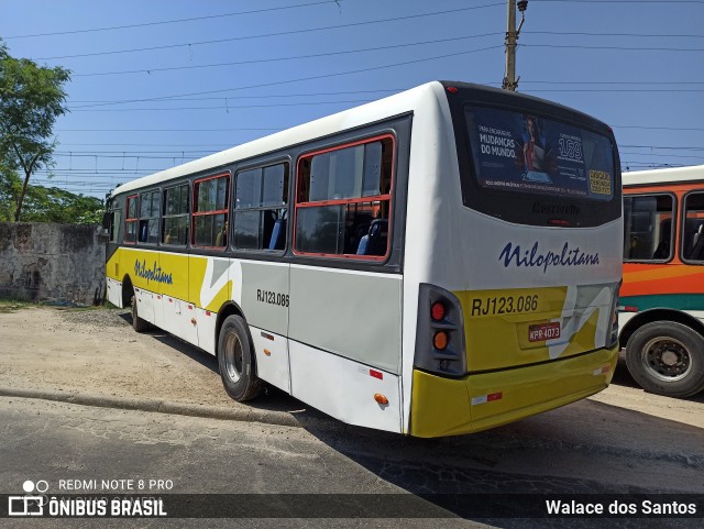 Viação Nilopolitana RJ 123.086 na cidade de Queimados, Rio de Janeiro, Brasil, por Walace dos Santos. ID da foto: 8234045.