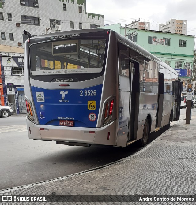Transcooper > Norte Buss 2 6526 na cidade de São Paulo, São Paulo, Brasil, por Andre Santos de Moraes. Número da foto: #8233279.