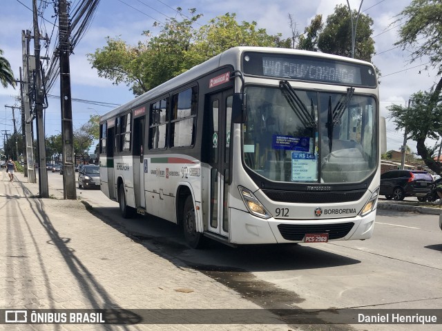 Borborema Imperial Transportes 912 na cidade de Recife, Pernambuco, Brasil, por Daniel Henrique. ID da foto: 8236244.