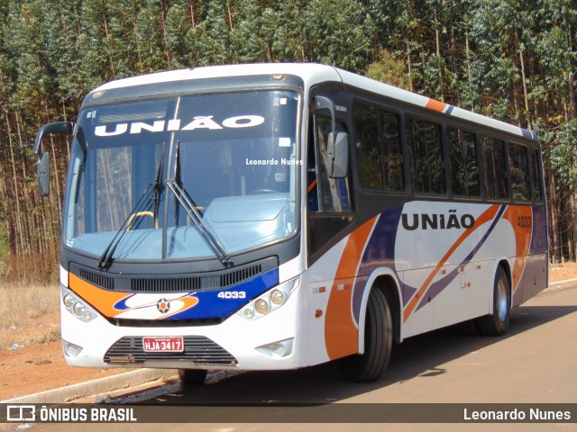 Expresso União 4033 na cidade de Romaria, Minas Gerais, Brasil, por Leonardo Nunes. ID da foto: 8235938.