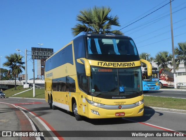 Viação Itapemirim 17001 na cidade de Vitória, Espírito Santo, Brasil, por Wellington  da Silva Felix. ID da foto: 8234407.