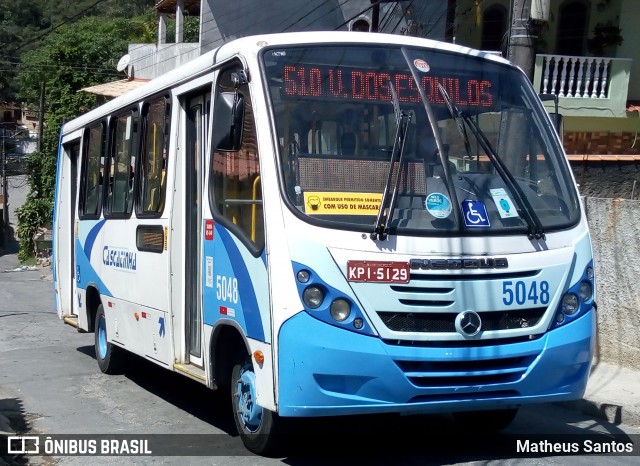 Viação Cascatinha 5048 na cidade de Petrópolis, Rio de Janeiro, Brasil, por Matheus Santos. Número da foto: #8233780.