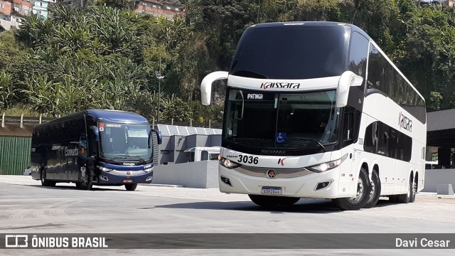 Kaissara - Viação Caiçara 3036 na cidade de Santos, São Paulo, Brasil, por Davi Cesar. ID da foto: 8233728.