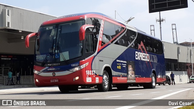 Expresso Luxo 18037 na cidade de Santos, São Paulo, Brasil, por Davi Cesar. Número da foto: #8237203.