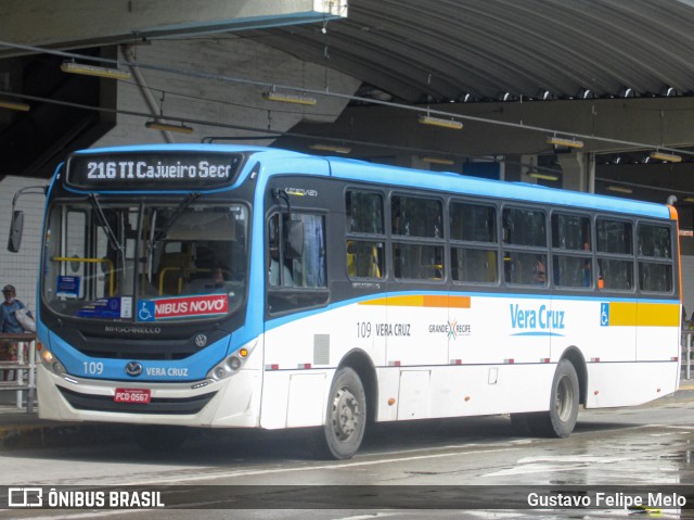 Expresso Vera Cruz 109 na cidade de Recife, Pernambuco, Brasil, por Gustavo Felipe Melo. ID da foto: 8236999.