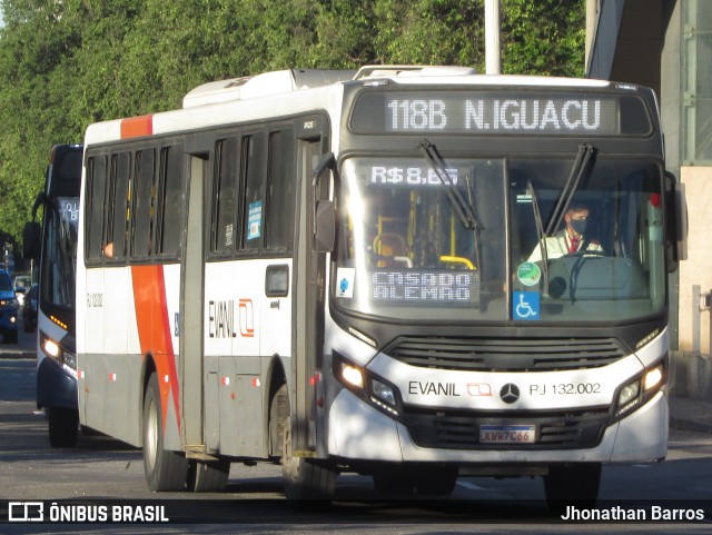 Evanil Transportes e Turismo RJ 132.002 na cidade de Rio de Janeiro, Rio de Janeiro, Brasil, por Jhonathan Barros. ID da foto: 8237728.