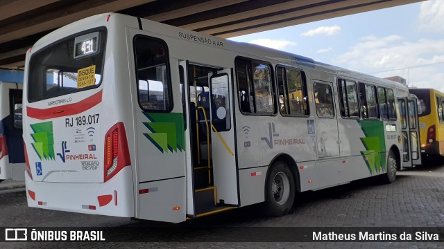 Viação Pinheiral RJ 189.017 na cidade de Volta Redonda, Rio de Janeiro, Brasil, por Matheus Martins da Silva. ID da foto: 8161130.