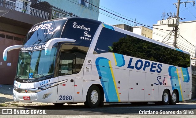 LopeSul Transportes - Lopes e Oliveira Transportes e Turismo - Lopes Sul 2080 na cidade de São Paulo, São Paulo, Brasil, por Cristiano Soares da Silva. ID da foto: 8159318.