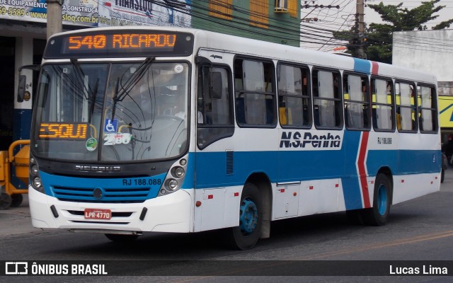 Viação Nossa Senhora da Penha RJ 188.088 na cidade de Mesquita, Rio de Janeiro, Brasil, por Lucas Lima. Número da foto: #8160158.