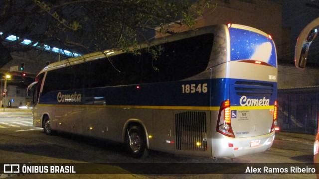 Viação Cometa 18546 na cidade de São Paulo, São Paulo, Brasil, por Alex Ramos Ribeiro. ID da foto: 8160619.