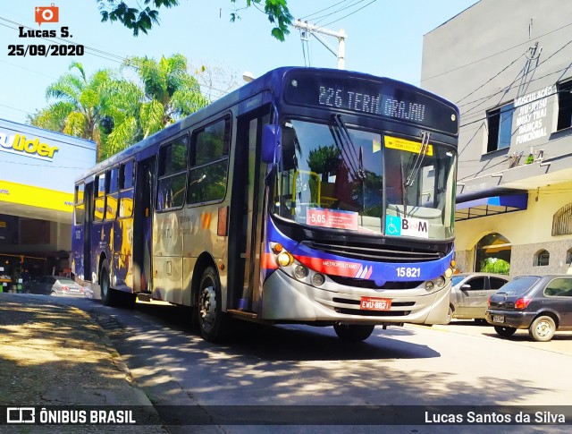 Viação Miracatiba 15.821 na cidade de Embu-Guaçu, São Paulo, Brasil, por Lucas Santos da Silva. ID da foto: 8240962.