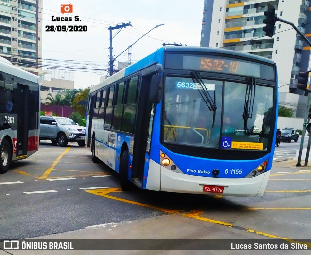Viação Grajaú S.A. 6 1155 na cidade de São Paulo, São Paulo, Brasil, por Lucas Santos da Silva. Número da foto: #8240906.