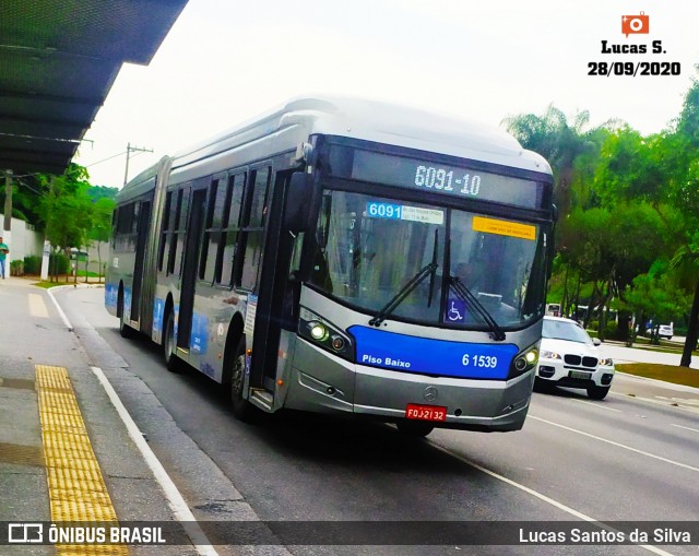 Viação Grajaú S.A. 6 1539 na cidade de São Paulo, São Paulo, Brasil, por Lucas Santos da Silva. ID da foto: 8240903.