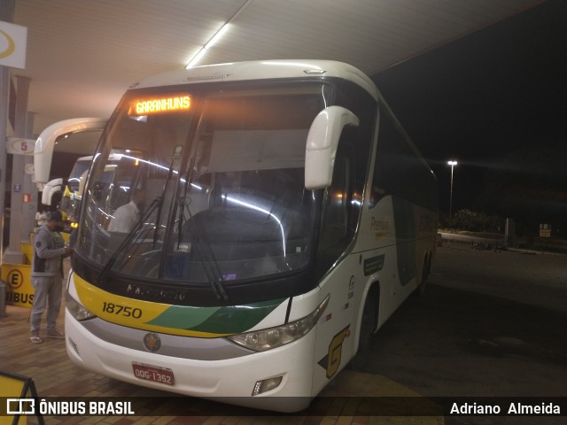 Empresa Gontijo de Transportes 18750 na cidade de João Monlevade, Minas Gerais, Brasil, por Adriano  Almeida. ID da foto: 8241432.