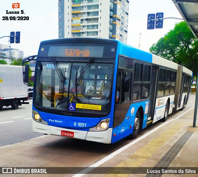 Viação Grajaú S.A. 6 1051 na cidade de São Paulo, São Paulo, Brasil, por Lucas Santos da Silva. Número da foto: #8240975.