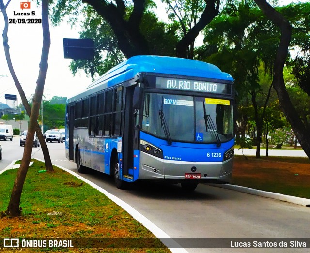 Viação Grajaú S.A. 6 1226 na cidade de São Paulo, São Paulo, Brasil, por Lucas Santos da Silva. ID da foto: 8241016.