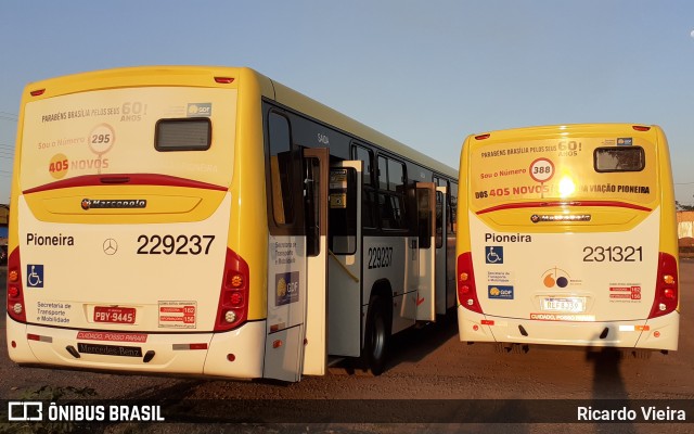 Viação Pioneira 231321 na cidade de Santa Maria, Distrito Federal, Brasil, por Ricardo Vieira. Número da foto: #8239055.