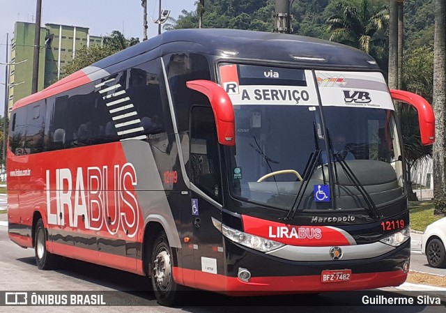 Lirabus 12119 na cidade de Santos, São Paulo, Brasil, por Guilherme Silva. Número da foto: #8240884.