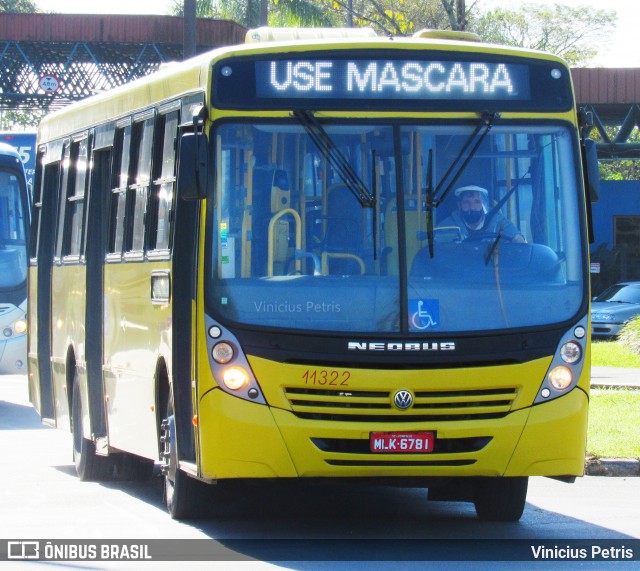 Gidion Transporte e Turismo 11322 na cidade de Joinville, Santa Catarina, Brasil, por Vinicius Petris. ID da foto: 8161546.