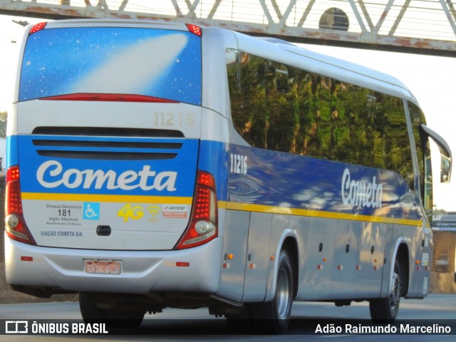 Viação Cometa 11216 na cidade de Belo Horizonte, Minas Gerais, Brasil, por Adão Raimundo Marcelino. Número da foto: #8164262.