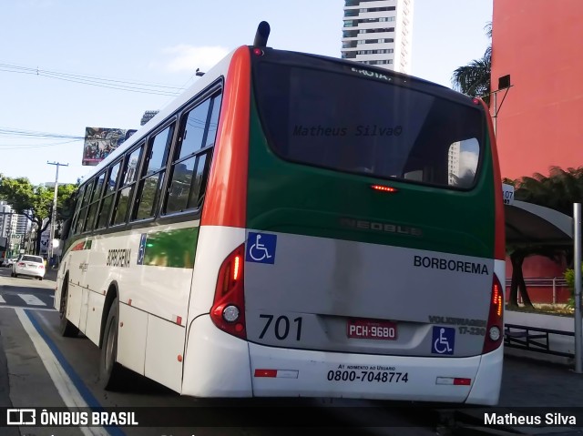 Borborema Imperial Transportes 701 na cidade de Recife, Pernambuco, Brasil, por Matheus Silva. ID da foto: 8161852.