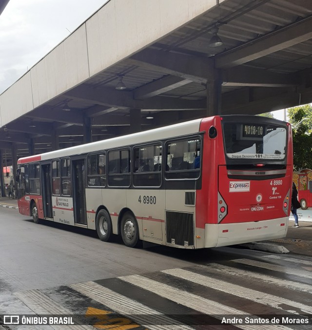 Express Transportes Urbanos Ltda 4 8980 na cidade de São Paulo, São Paulo, Brasil, por Andre Santos de Moraes. Número da foto: #8162833.