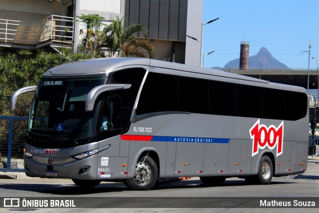 Auto Viação 1001 RJ 108.1122 na cidade de Rio de Janeiro, Rio de Janeiro, Brasil, por Matheus Souza. ID da foto: 8163770.