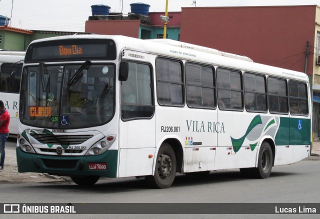 Viação Vila Rica RJ 206.061 na cidade de Mesquita, Rio de Janeiro, Brasil, por Lucas Lima. ID da foto: 8164370.