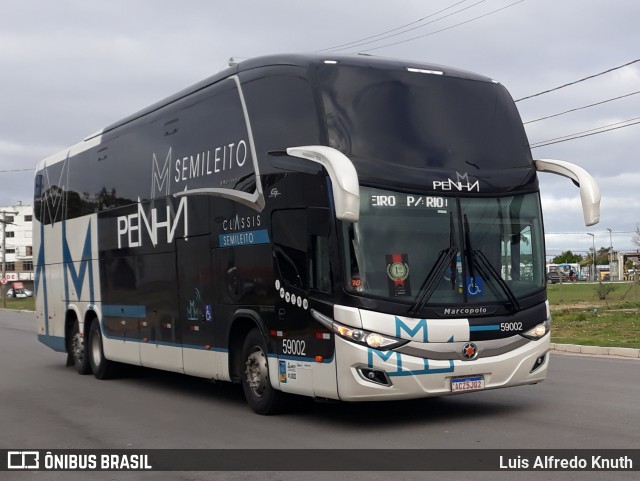 Empresa de Ônibus Nossa Senhora da Penha 59002 na cidade de Rio Grande, Rio Grande do Sul, Brasil, por Luis Alfredo Knuth. Número da foto: #8163975.