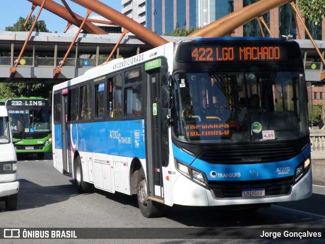 Transurb A72002 na cidade de Rio de Janeiro, Rio de Janeiro, Brasil, por Jorge Gonçalves. Número da foto: #8164352.