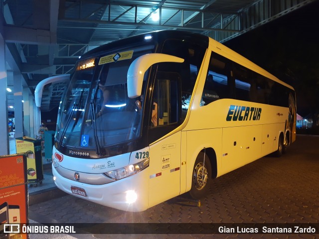 Eucatur - Empresa União Cascavel de Transportes e Turismo 4729 na cidade de Ji-Paraná, Rondônia, Brasil, por Gian Lucas  Santana Zardo. Número da foto: #8161496.