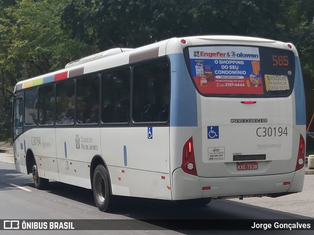 Transportes Futuro C30194 na cidade de Rio de Janeiro, Rio de Janeiro, Brasil, por Jorge Gonçalves. Número da foto: #8161353.