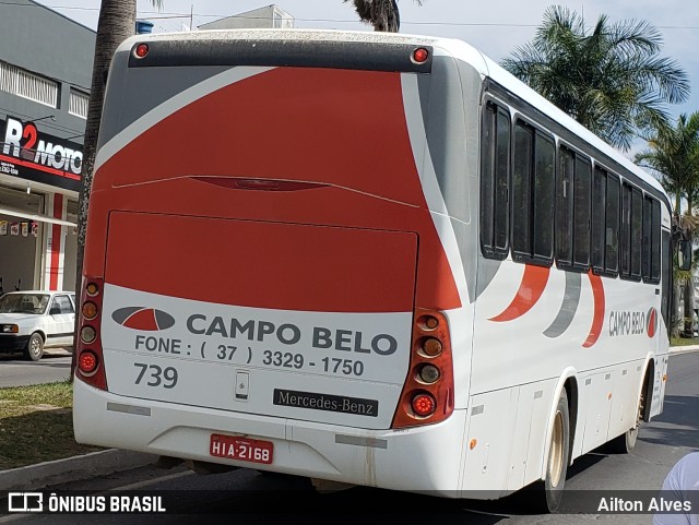 Viação Campo Belo - VCB Transportes 739 na cidade de Arcos, Minas Gerais, Brasil, por Ailton Alves. ID da foto: 8164480.