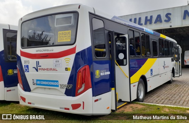 Viação Pinheiral 3013 na cidade de Volta Redonda, Rio de Janeiro, Brasil, por Matheus Martins da Silva. ID da foto: 8169354.