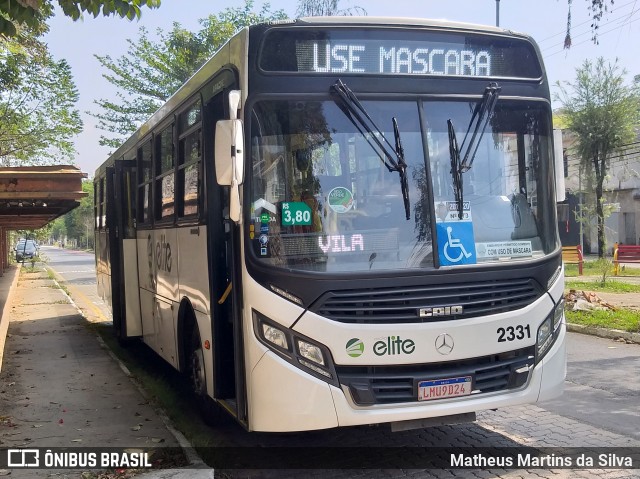 Viação Elite 2331 na cidade de Volta Redonda, Rio de Janeiro, Brasil, por Matheus Martins da Silva. ID da foto: 8169096.