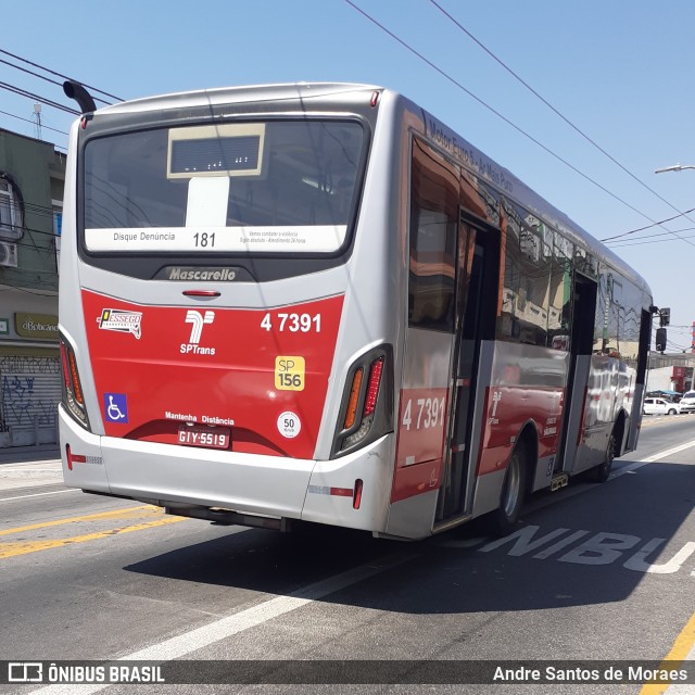 Pêssego Transportes 4 7391 na cidade de São Paulo, São Paulo, Brasil, por Andre Santos de Moraes. ID da foto: 8168822.