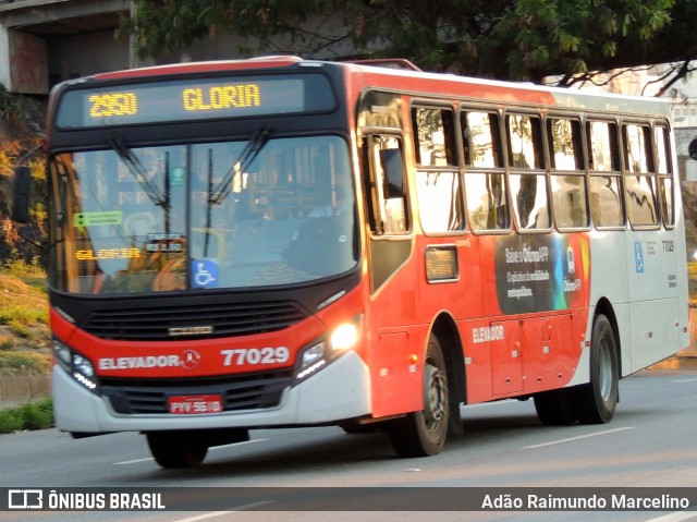 Eldorado Transportes 77029 na cidade de Belo Horizonte, Minas Gerais, Brasil, por Adão Raimundo Marcelino. ID da foto: 8170661.