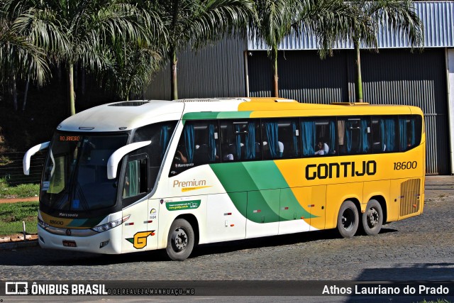 Empresa Gontijo de Transportes 18600 na cidade de Manhuaçu, Minas Gerais, Brasil, por Athos Lauriano do Prado. ID da foto: 8168704.