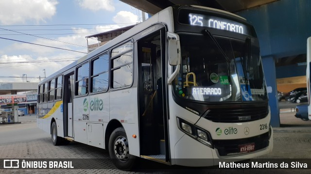Viação Elite 2316 na cidade de Volta Redonda, Rio de Janeiro, Brasil, por Matheus Martins da Silva. Número da foto: #8169248.