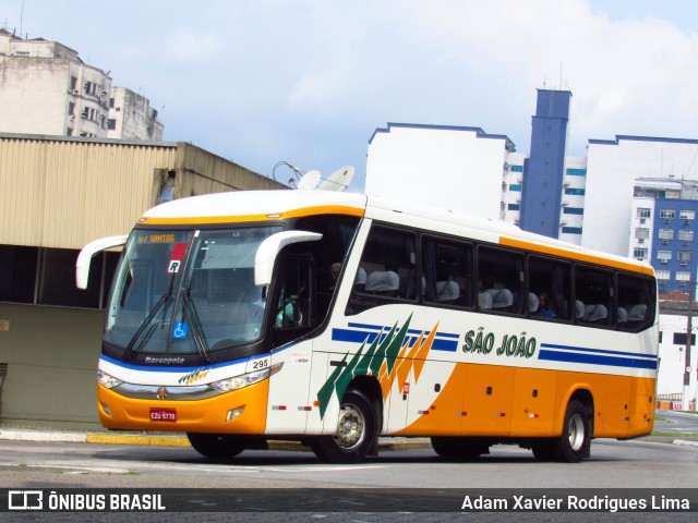 Sajotur - São João Turismo Jundiaí 295 na cidade de Santos, São Paulo, Brasil, por Adam Xavier Rodrigues Lima. ID da foto: 8168469.