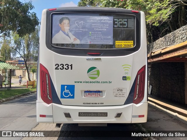 Viação Elite 2331 na cidade de Volta Redonda, Rio de Janeiro, Brasil, por Matheus Martins da Silva. ID da foto: 8169079.